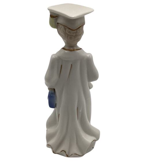 Vintage Porcelain Graduate Boy Figurine 1980s 7.75" - Picture 2 of 9